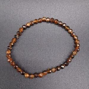 Faceted Garnet Bracelet, 4 mm, Genuine Stones, Men or Women, January Birthstone